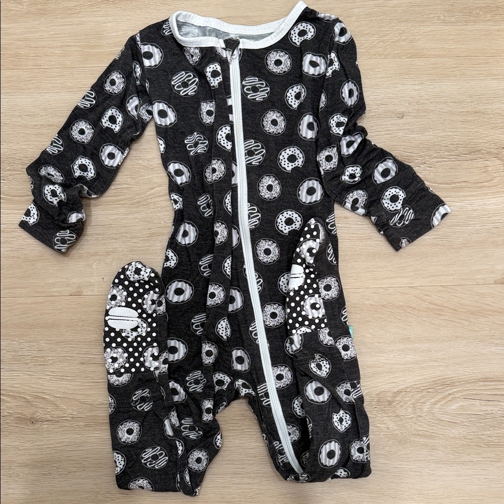 Cozy gray and  White Kids One Piece